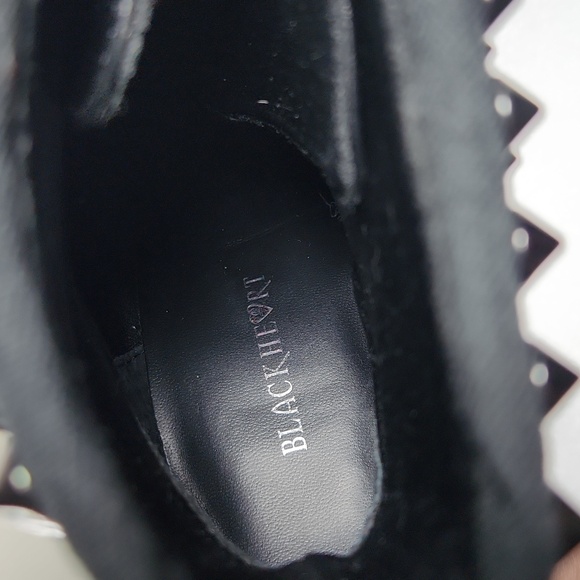 Blackheart Studded Black Combat Boots Hot Topic NIB Size 8 - Picture 15 of 16